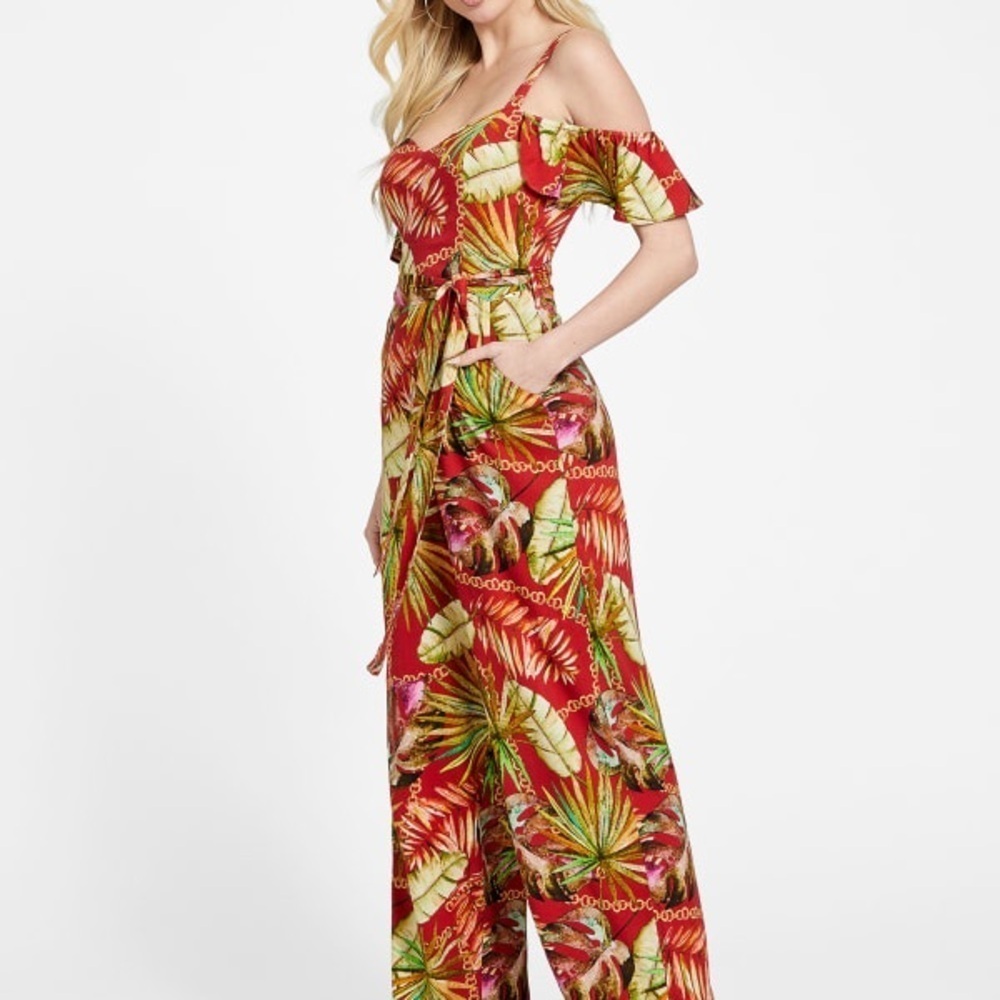 🍍NEW Guess Zelma Printed Jumpsuit - Size Small - Picture 3 of 8